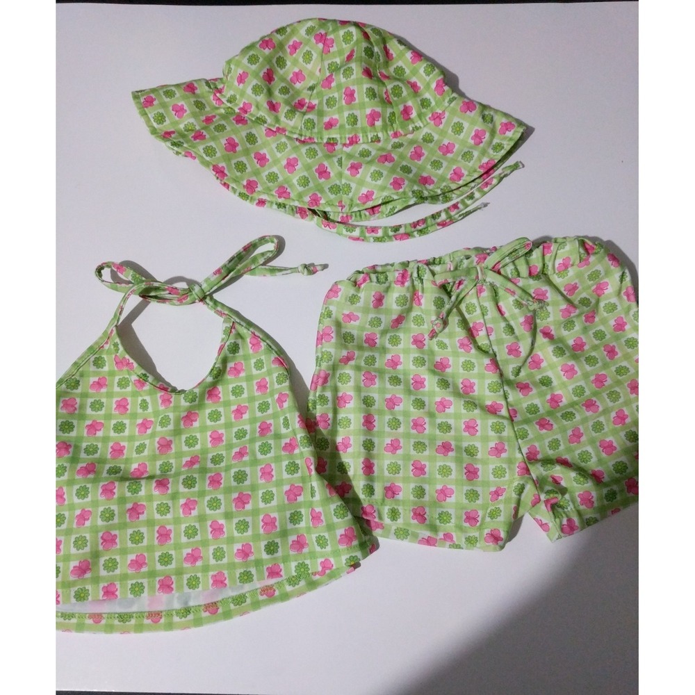 Baby Toddler Girl Play Baby Butterfly Suit and Beach Hat 2T